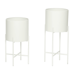 2 caches pots sur pieds blanc - h�bsch