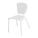 2 chaises en acier blanc batchair - mati�re grise