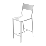 2 chaises de bar en aluminium blanc take - mati�re grise