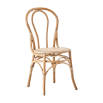 2 chaises de bistrot rotin naturel lulu - sika design