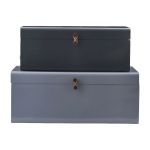 2 malles de rangement grise et bleue - house doctor