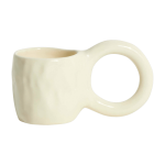 2 mugs � expresso en fa�ence vanille 6 cm donut - petite friture