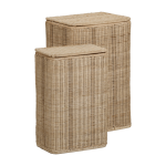 2 paniers � linge rectangulaires en rotin naturel - kok