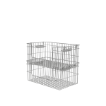 2 paniers avec ouverture en acier inoxydable bross� 28, 7 x 18 x 13 cm cala - ferm living