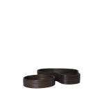 2 plateaux en rotin teint� fonc� 50 x 35 x 8 cm isola - ferm living