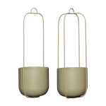 2 pots � fleurs en suspension kaki lotus - h�bsch