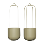 2 pots � fleurs en suspension kaki lotus - h�bsch
