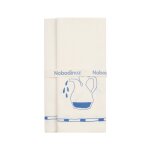 2 serviettes de table en popeline de coton bio bleu 45 x 45 cm - nobodinoz