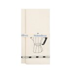 2 serviettes de table en popeline de coton bio noir 45 x 45 cm - nobodinoz