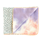 2 sets de table r�versibles motif l�opard bleu et tie and dye graou bleu - maryne guyot cr�ations