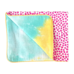 2 sets de table r�versibles motif l�opard rose et tie and dye graou rose - maryne guyot cr�ations