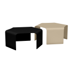2 tables basses en acier noir et cr�me ponant - mati�re grise
