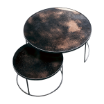 2 tables basses bronze nesting coffee - ethnicraft accessories