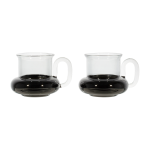 2 tasses � th� en verre noir 7cm bump - tom dixon