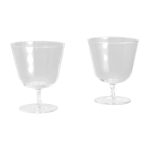 2 verres � pied courb� transparent - hay