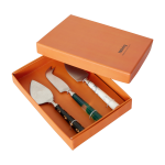 3 couteaux � fromage en acier et r�sine coast vaisselle 70's - hkliving