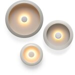 3 lampes sans fil en acier blanc oloha trio - fatboy