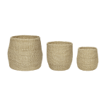 3 paniers en abaca naturel - h�bsch