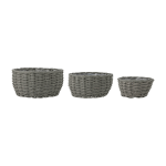 3 pots de fleurs en polyrattan fioria - bloomingville