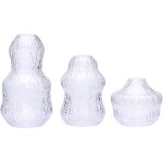 3 vases en verre transparent fuyu - h�bsch
