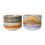 4 bols � dessert en gr�s reef 12, 5 x 12, 5 x 6 cm vaisselle 70's - hkliving