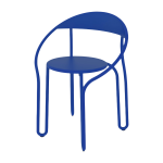 4 chaises bleu aube huggy bistro - maiori