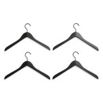 4 cintres fin en bois de h�tre noir 44x4x27, 5cm smooth - hay