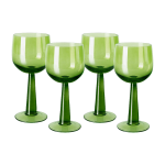 4 grand verres � vin vert lime - hkliving