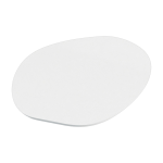4 sous verres organiques en acier blanc 10x2cm kiva - metallbude