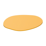 4 sous verres organiques en acier mango lassi 10x2cm kiva - metallbude