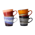 4 tasses � americano en c�ramique friction vaisselle 70's - hkliving