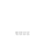 4 verres en verre transparent 5x6cm 6cl ripple - ferm living
