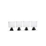 4 verres transparents et noir 38cl 8x11, 5cm - serax