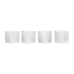 4 verres transparents ripple low - ferm living