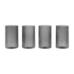 4 verres xxs style verrine en verre gris fum� ripple - ferm living