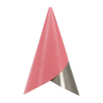 Abat - jour en aluminium argent� et rose cornet - umage