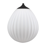 Abat - jour blanc en verre opale et accroche en noir around the world - umage