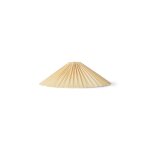 Abat - jour pliss� en bambou ivoire 44x14cm cam�lia - hkliving