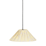 Abat - jour pliss� pour suspension en popeline de coton bio � motifs fleurs jaune 50 cm ava - nobodinoz ...