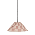 Abat - jour pliss� pour suspension en voile de coton � carreaux rouge et rose 50 cm ava - nobodinoz