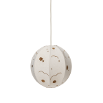 Abat - jour rond en coton beige et bronze skye - ferm living