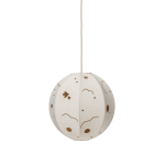 Abat - jour rond en coton beige et bronze skye - ferm living