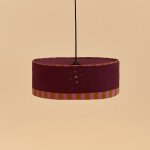 Abat - jour pour suspension en coton bio rouge et bleu 50 cm paul - nobodinoz