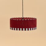 Abat - jour pour suspension en coton bio violet prune rose et jaune curry 50 cm paul - nobodinoz