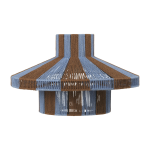 Abat - jour pour suspension en jute et en fer 45 x h28 cm marron et bleue diana - broste copenhagen