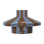Abat - jour pour suspension en jute et en fer 45 x h28 cm marron et bleue diana - broste copenhagen