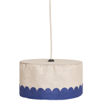 Abat - jour pour suspension en lin fran�ais bleu 40 cm vibes - nobodinoz