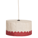 Abat - jour pour suspension en lin fran�ais rouge 40 cm vibes - nobodinoz