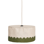 Abat - jour pour suspension en lin fran�ais vert 40 cm vibes - nobodinoz