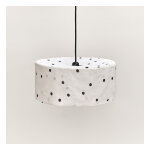 Abat - jour pour suspension en lin � pois noirs 40 cm vibes - nobodinoz